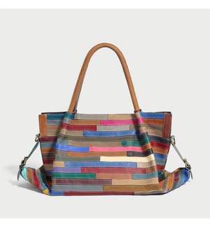 Grosse Einkaufstasche Patchwork multicolor - Multicolor