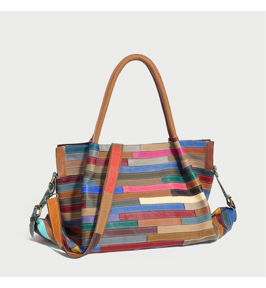 Grosse Einkaufstasche Patchwork multicolor - Multicolor