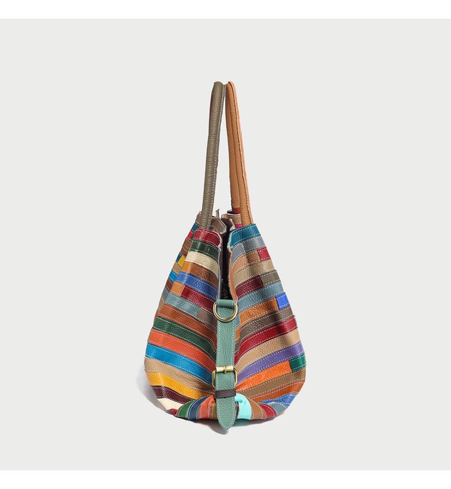 Grosse Einkaufstasche Patchwork multicolor - Multicolor