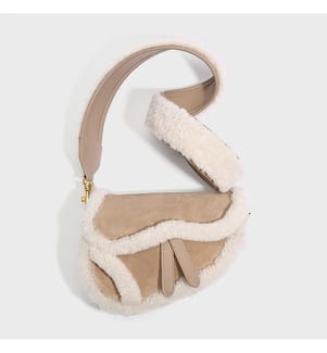Saddle Schultertasche - Beige