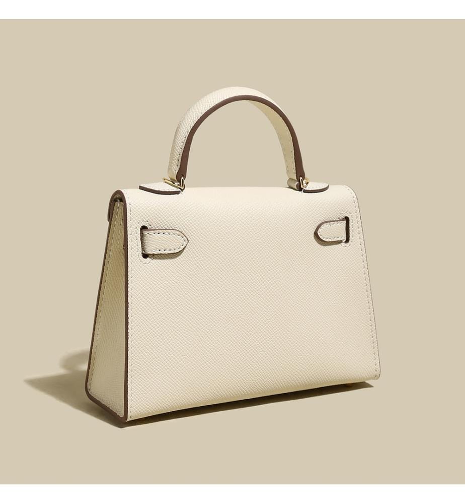 Klassische strukturierte Handtasche - Gold