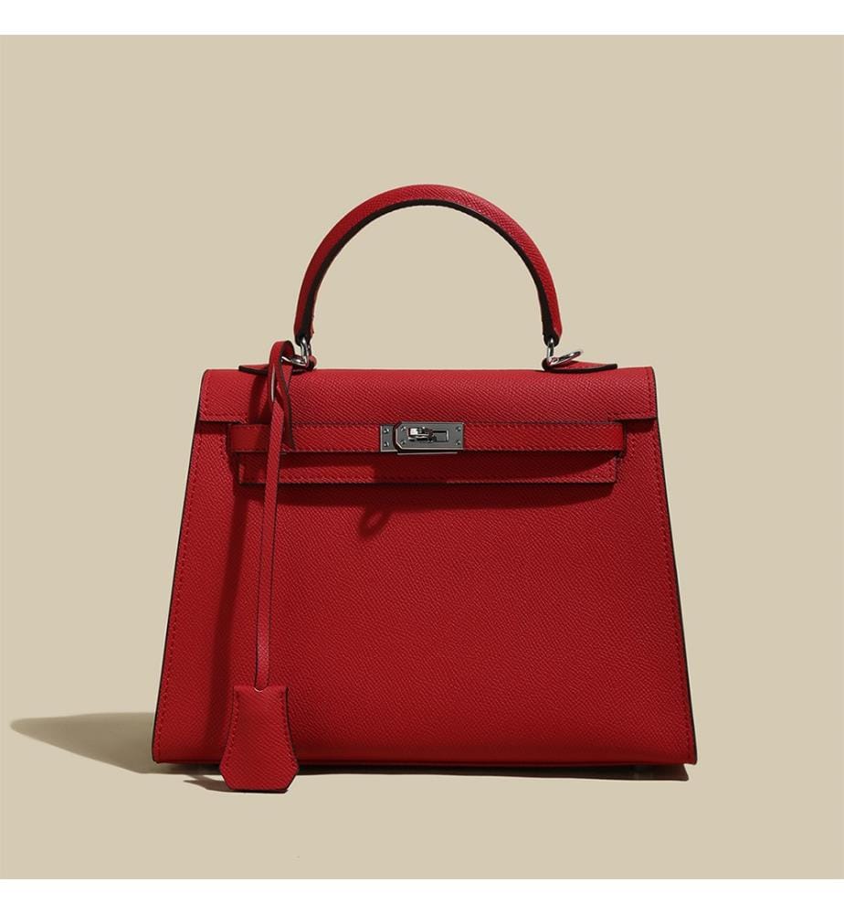 Trapezförmige Handtasche - Silber