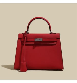 Trapezförmige Handtasche - Silber
