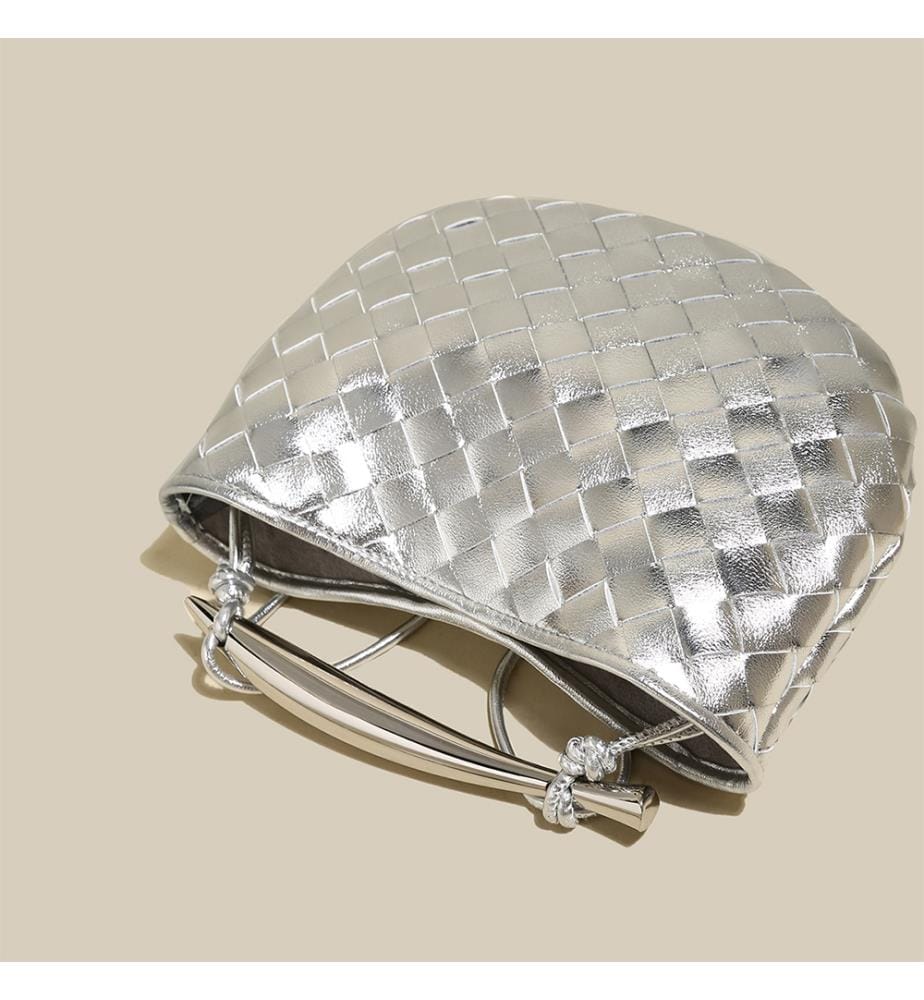 Hobo-Tasche Riviera geflochten - Silber