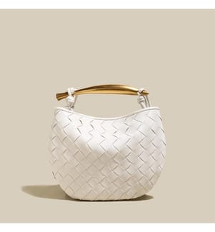Hobo-Tasche Riviera geflochten - Weiss