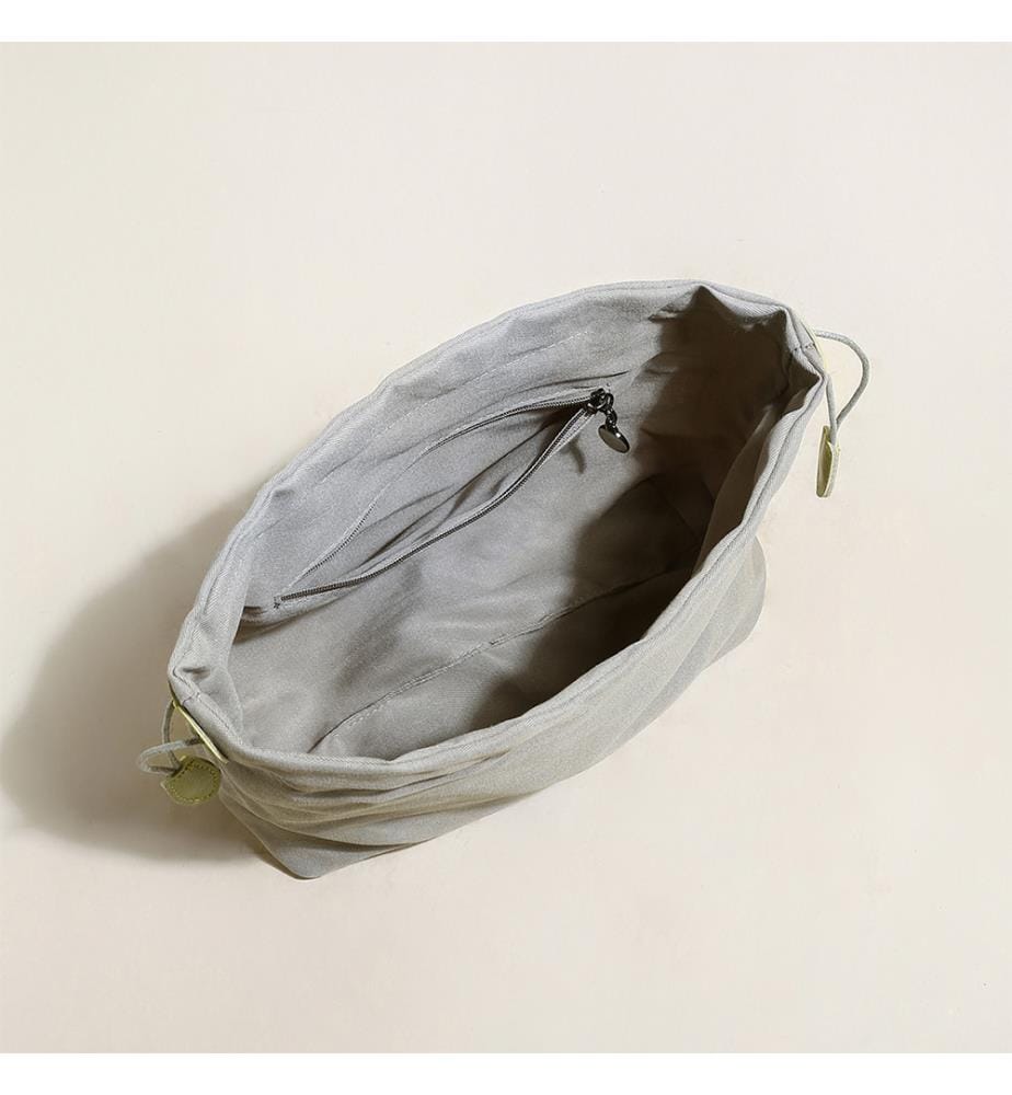 Geflochtene Mini-Trapeztasche - Avocado