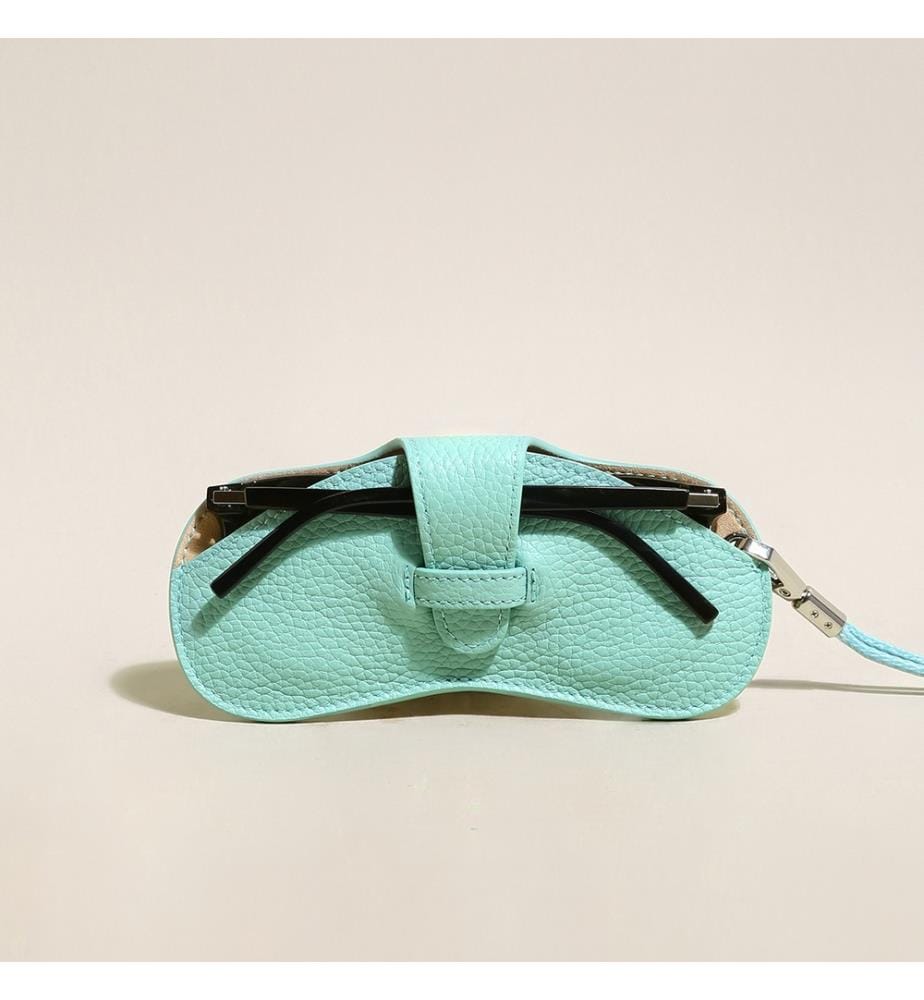 Brillenetui aus Leder - Mint