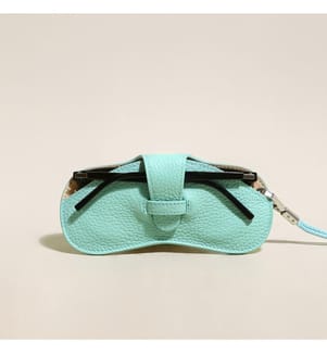 Brillenetui aus Leder - Mint