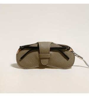 Brillenetui aus Leder - Taupe