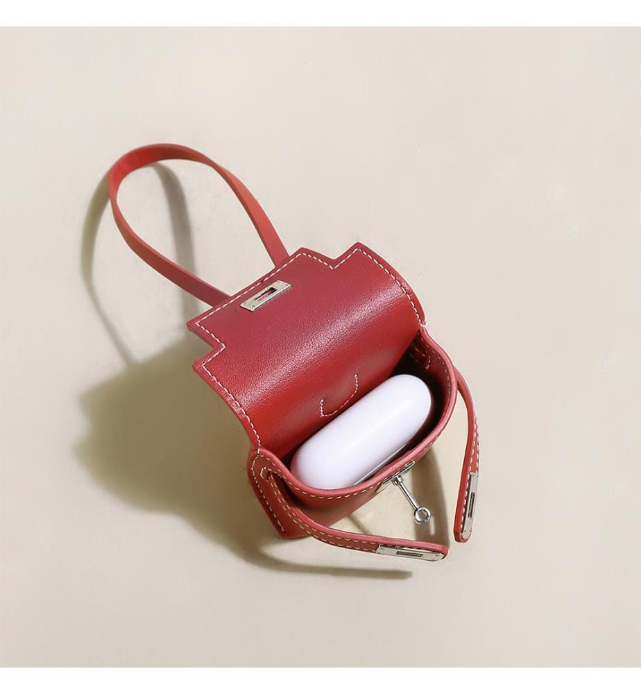 AirPods-Ledertasche - Rot