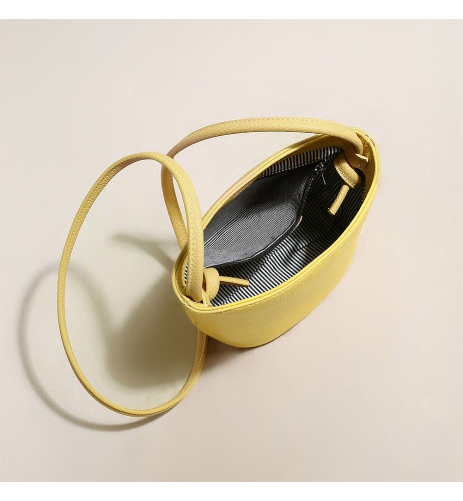 Minimalistische Eimertasche - Gelb