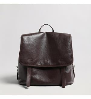 Rucksack aus geöltem Leder - Chocolate