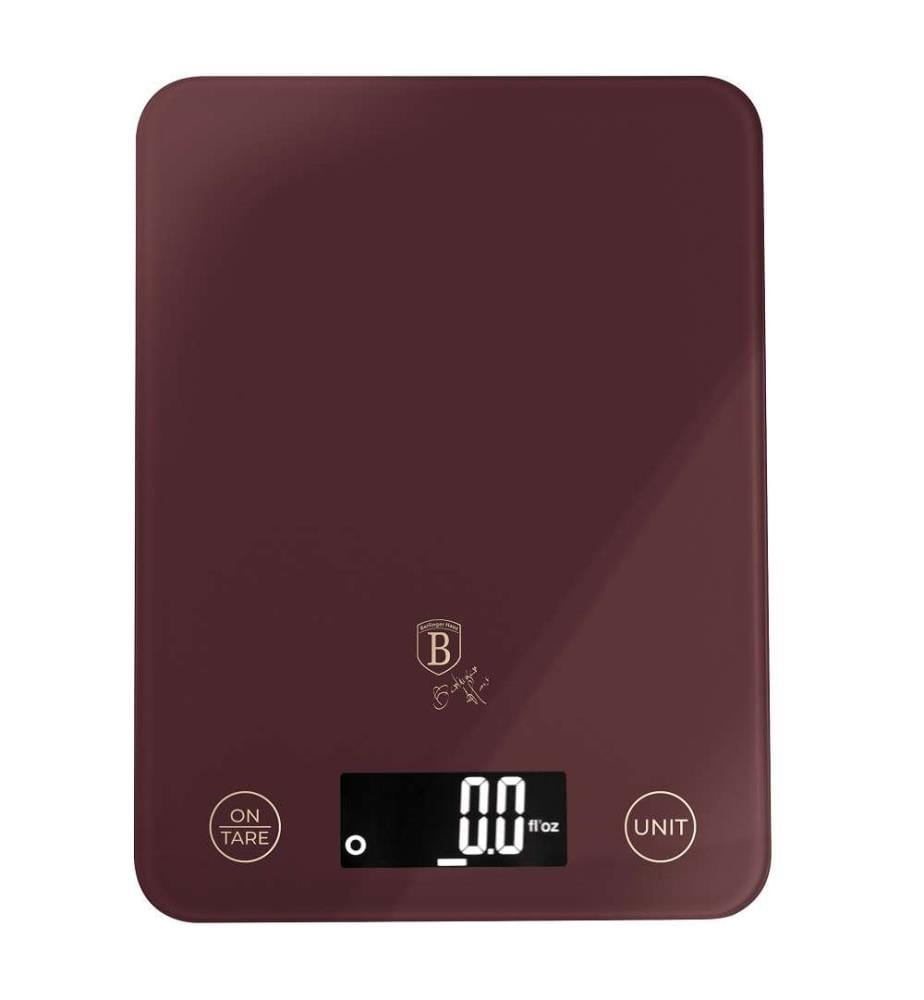 Digitale Küchenwaage max. 5kg bordeaux matt – Leonardo