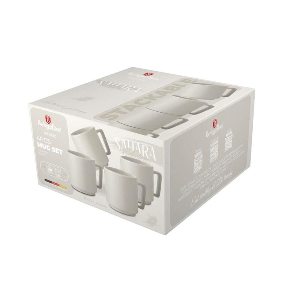 4er-Set Tassen 300 ml, Sahara Collection - Matt Cream