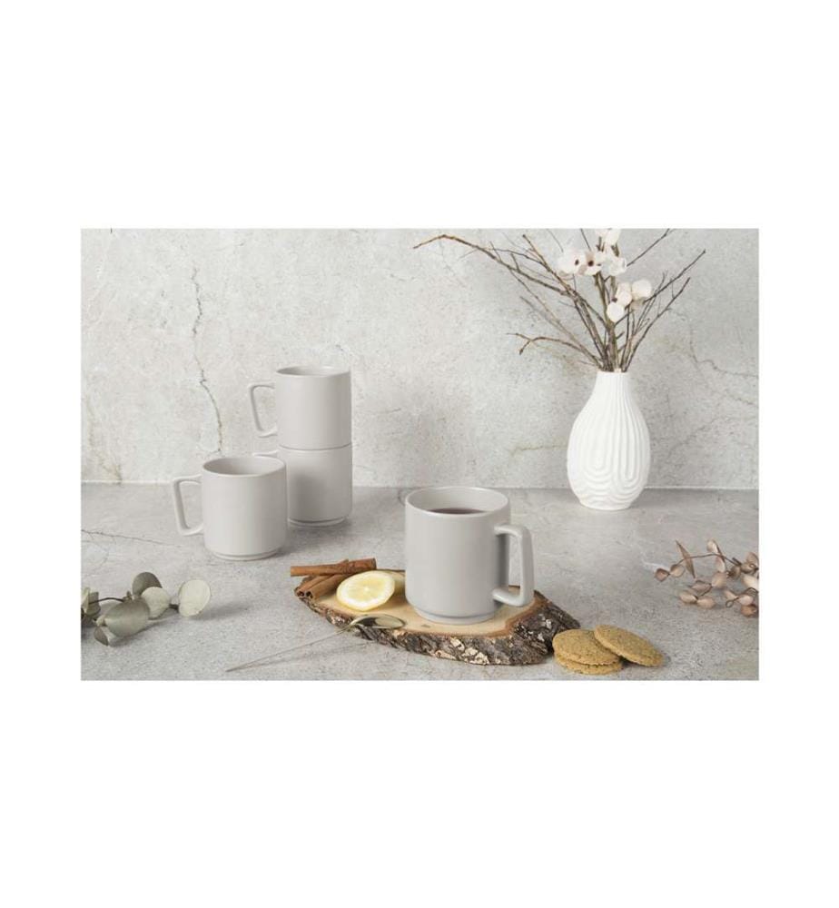 4er-Set Tassen 300 ml, Sahara Collection - Matt Cream