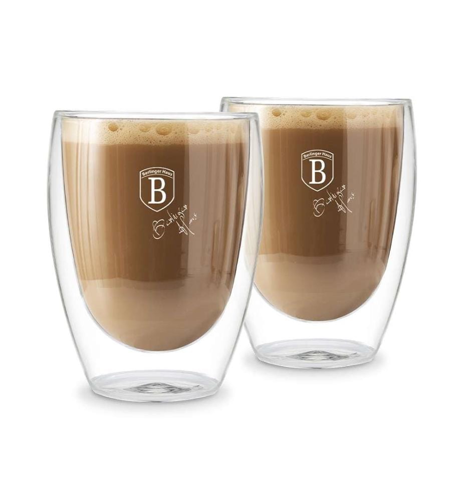 Kaffee Glas 300ml 2er-Set ohne Griff, 