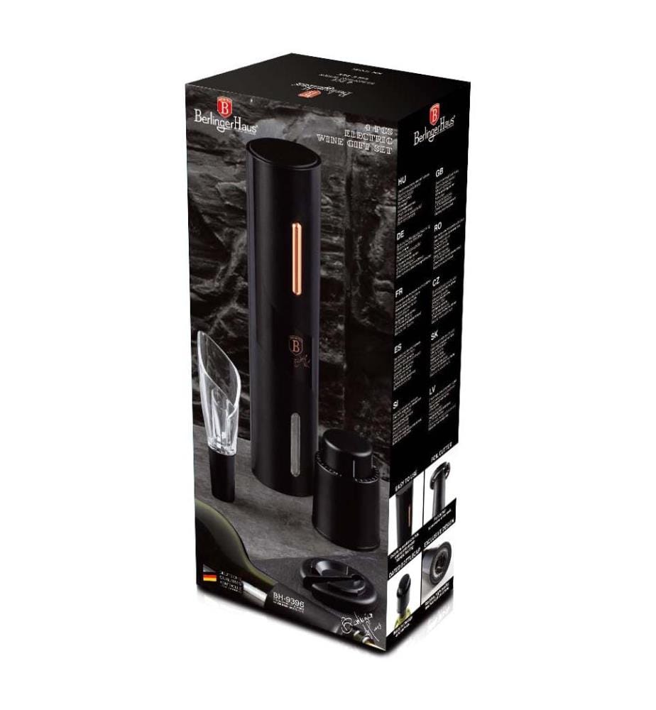 Batteriebetriebene Weinbox - Schwarz Roségold