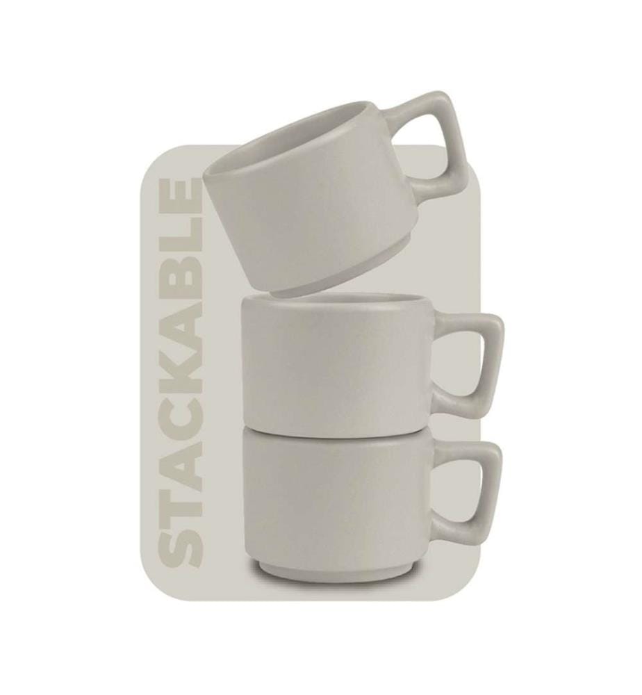 4er-Set Kaffeetassen 100 ml, Sahara Collection - Matt Cream