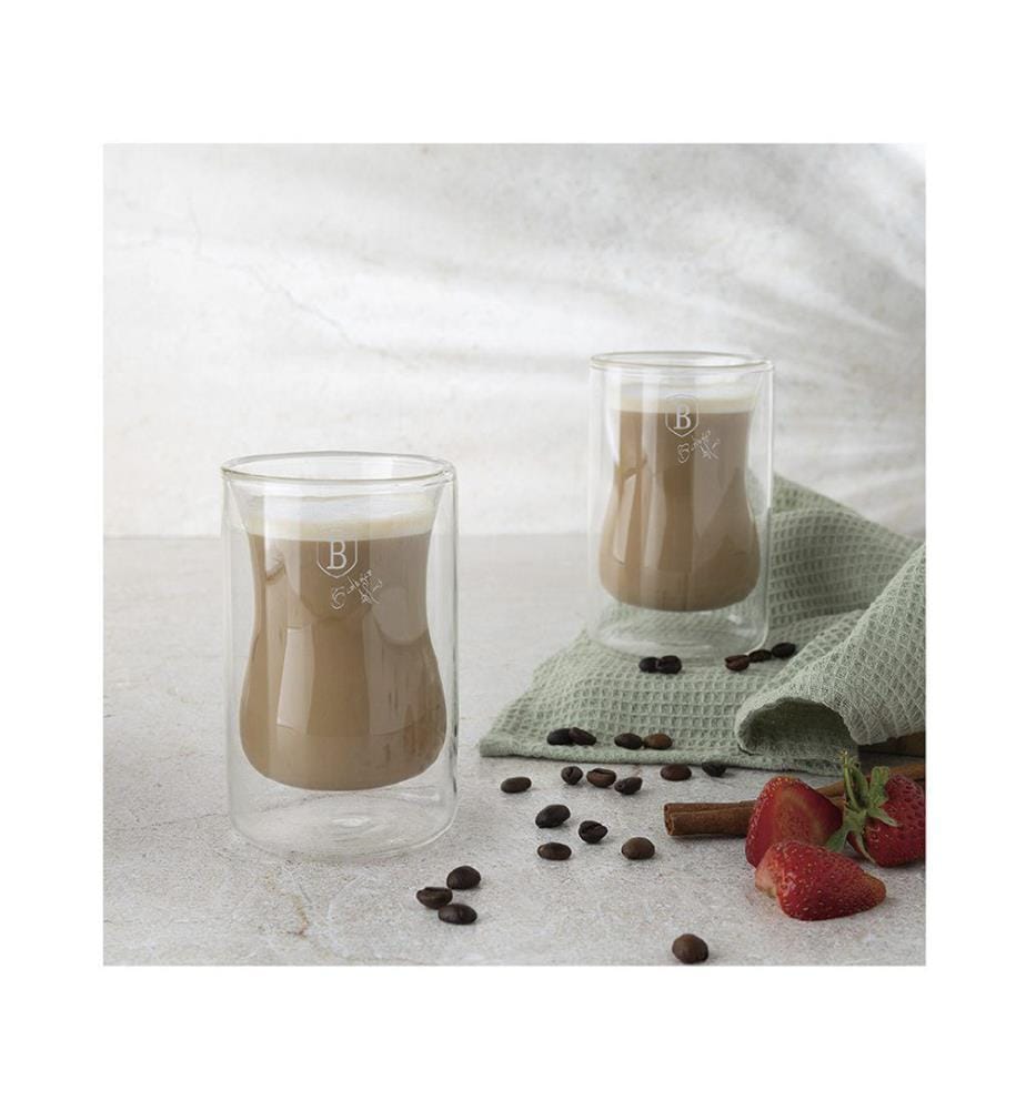 Set aus 2 Kaffeegläsern 270ml ohne Griff