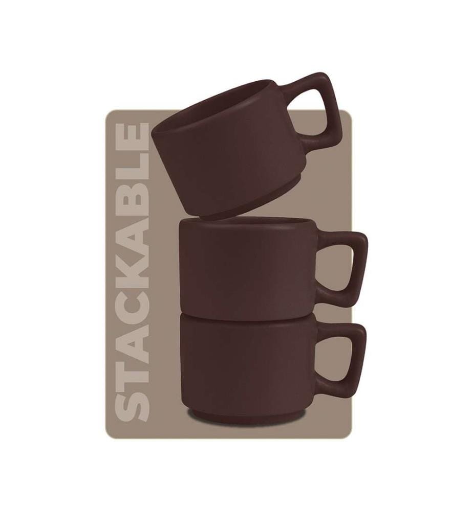 4er-Set Kaffeetassen 100 ml, Leonardo Collection - Matt Bordeaux