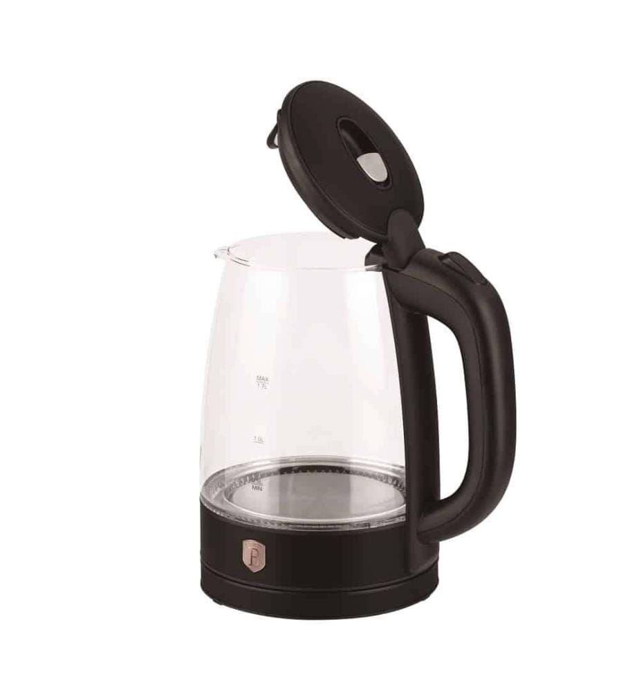Wasserkocher aus Glas 1.7L – Black Rose