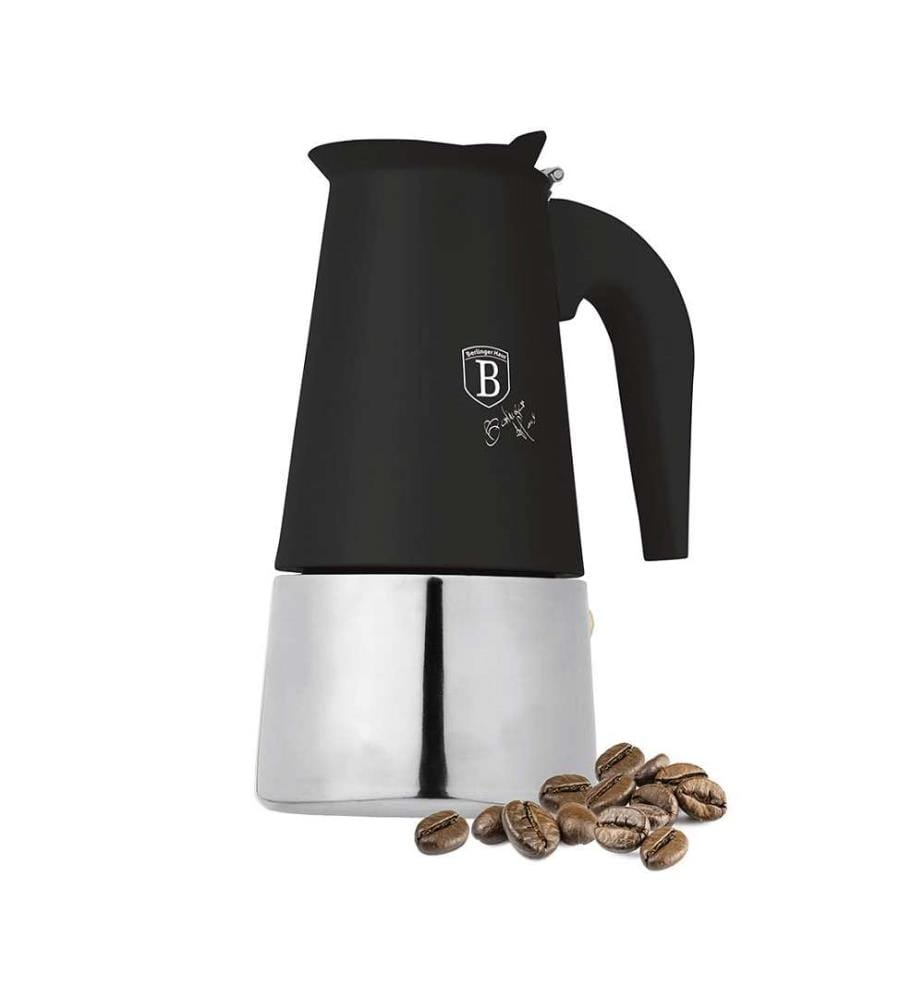 Espressokocher für 6 Tassen - Black Silver