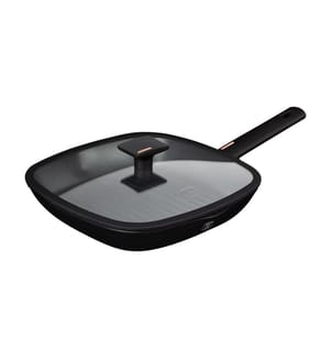 Grillpfanne mit Deckel 28 cm Collection Monaco - Schwarz