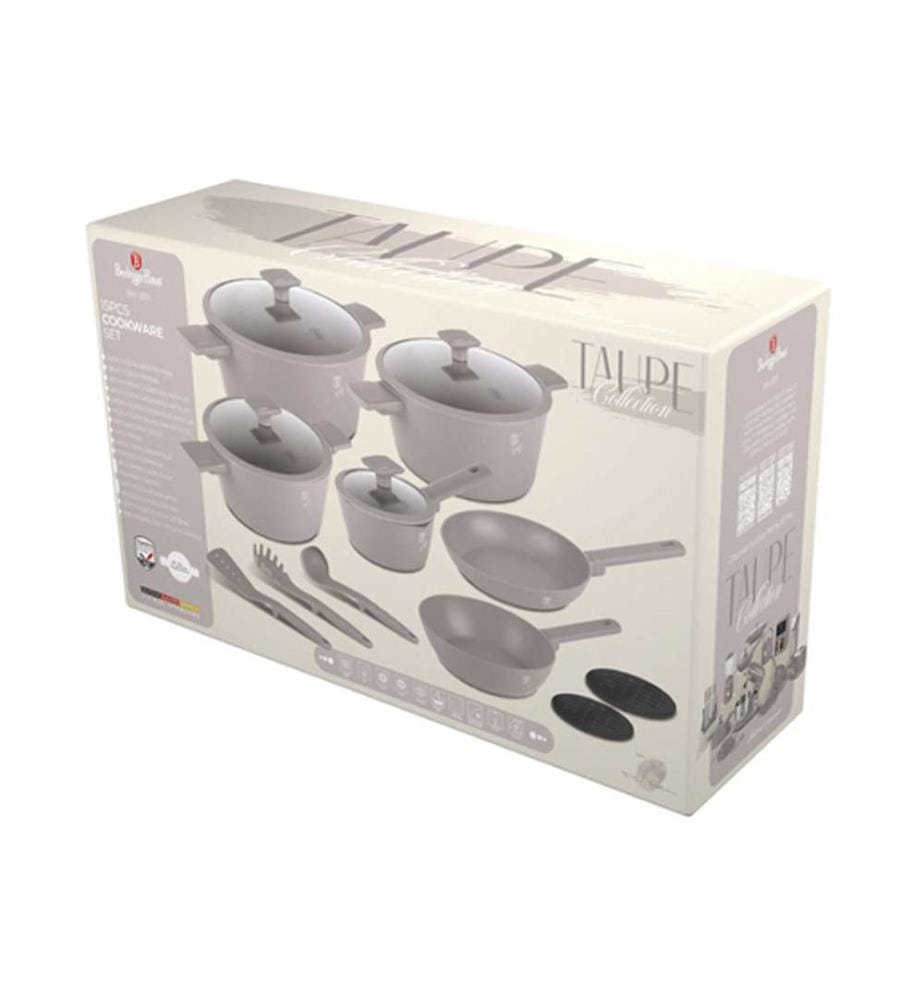 15-teiliges Kochgeschirr-Set, Taupe Collection - Matt