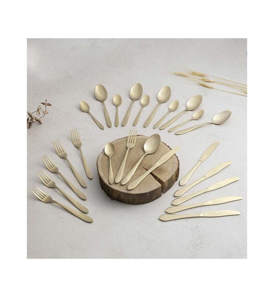 24 teiliges Besteck-Set, Champagne