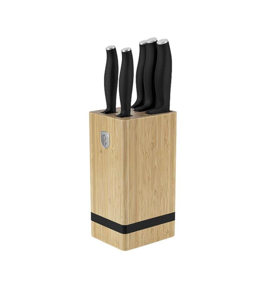 6-teiliges Messerset mit Messerblock, Matte Black Collection