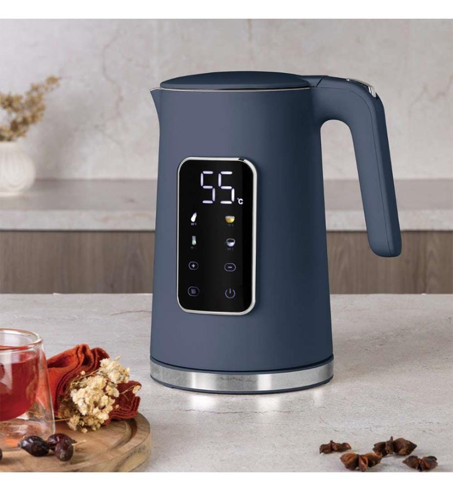 Wasserkocher 1.7L mit Digitalanzeige blau matt – Deep Sea