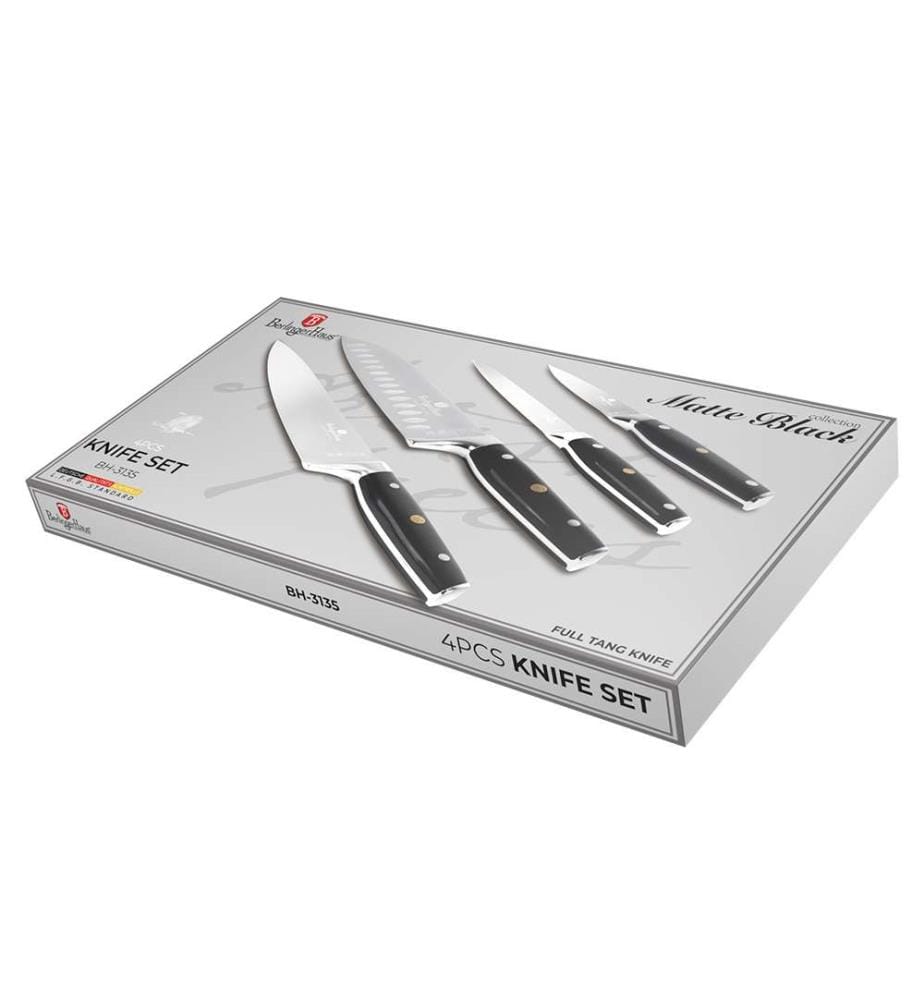 4-tlg. Messerset Black Silver Collection