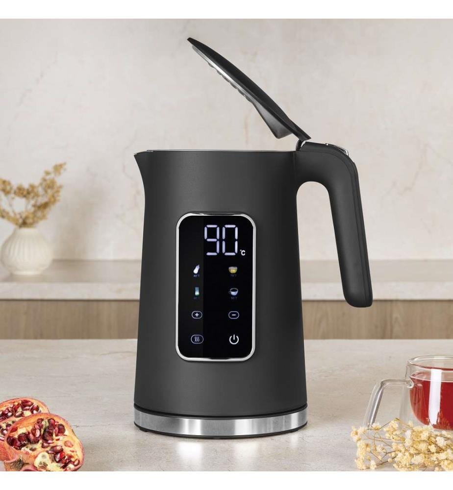 Wasserkocher 1.7L mit Digitalanzeige – Anthracite