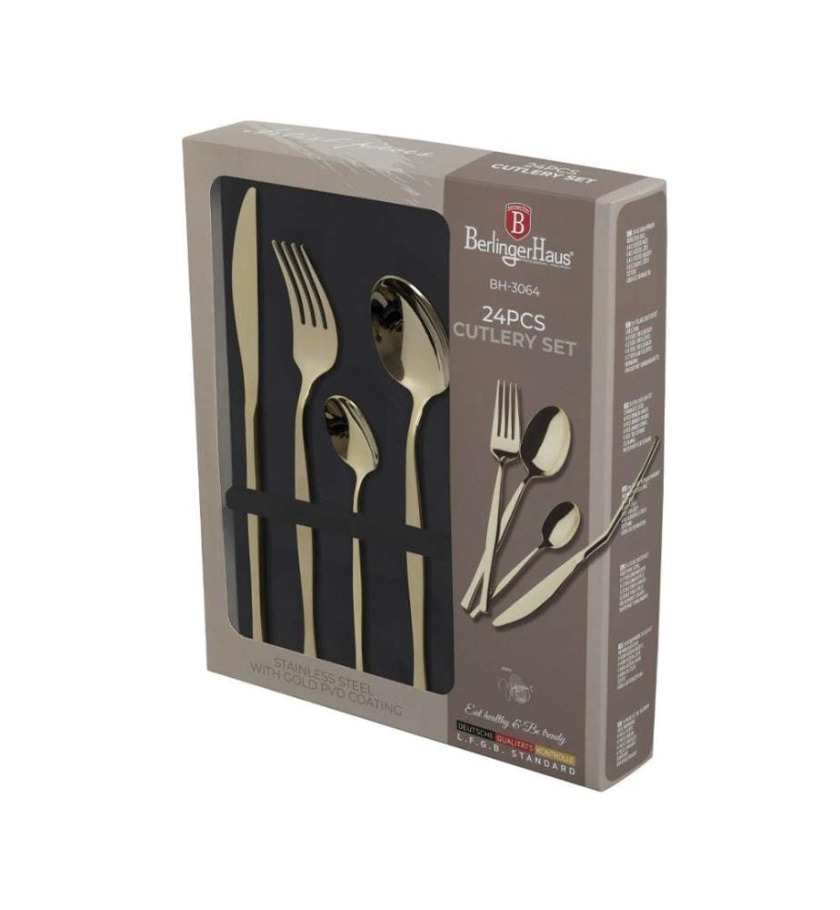 24 teiliges Besteck-Set, Champagne, Leonardo Collection