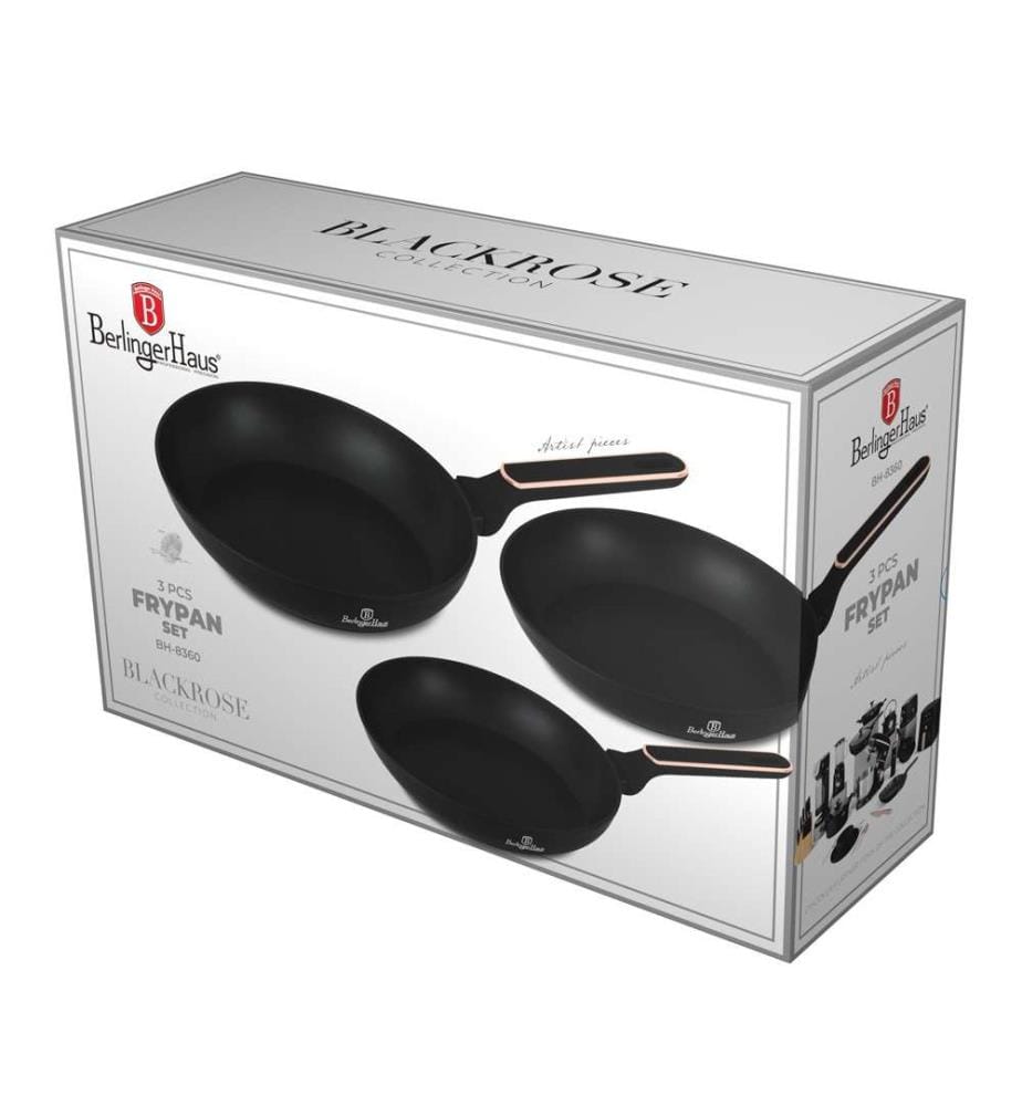 Pfannenset 3-teilig Ø 20/24/28 cm – Black Rose