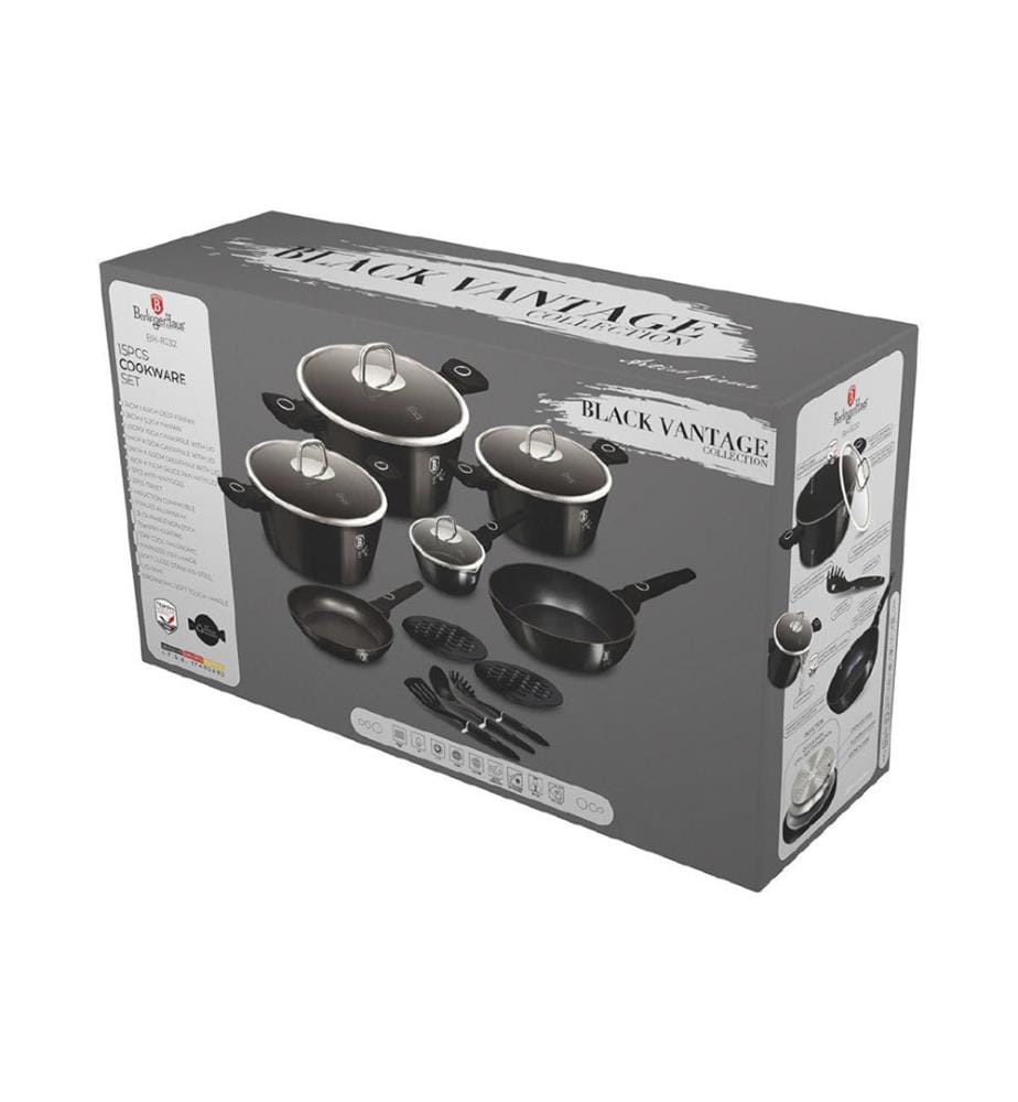15-teiliges Kochgeschirr-Set Black Vantage Collection - Noir