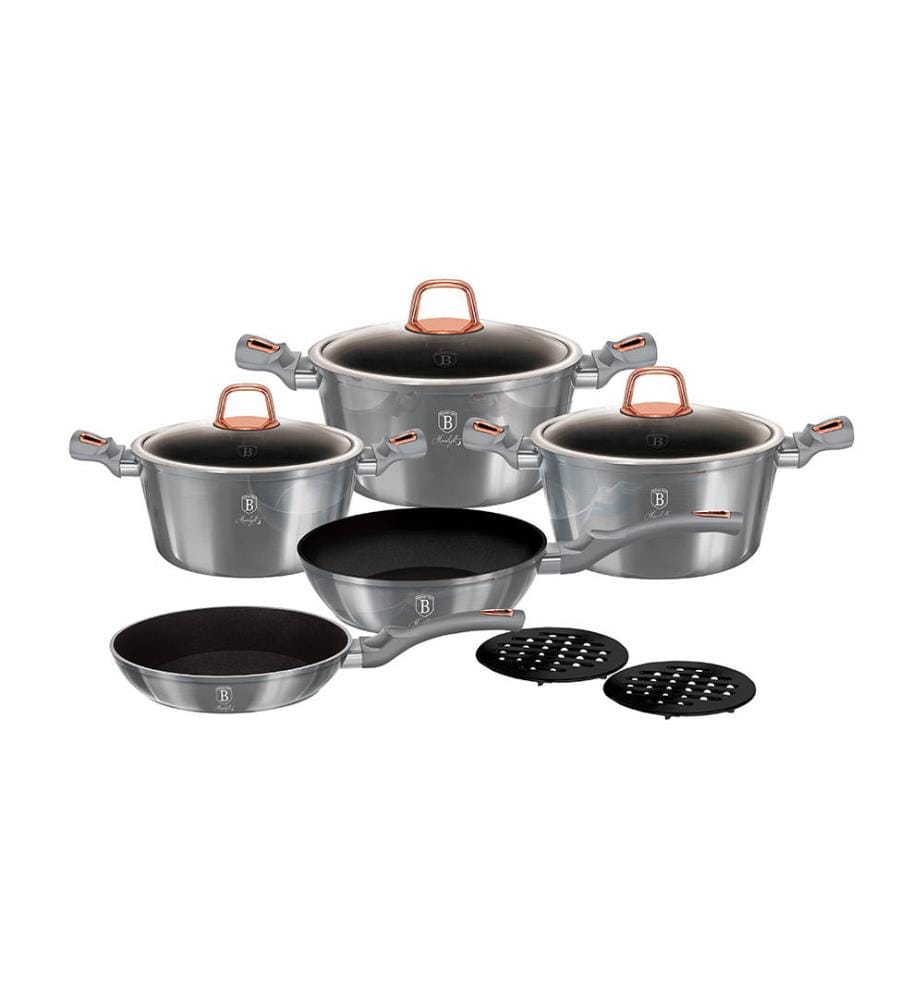 10-teiliges Kochgeschirr Moonlight Edition - Grau