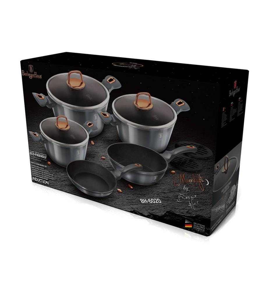 10-teiliges Kochgeschirr Moonlight Edition - Grau