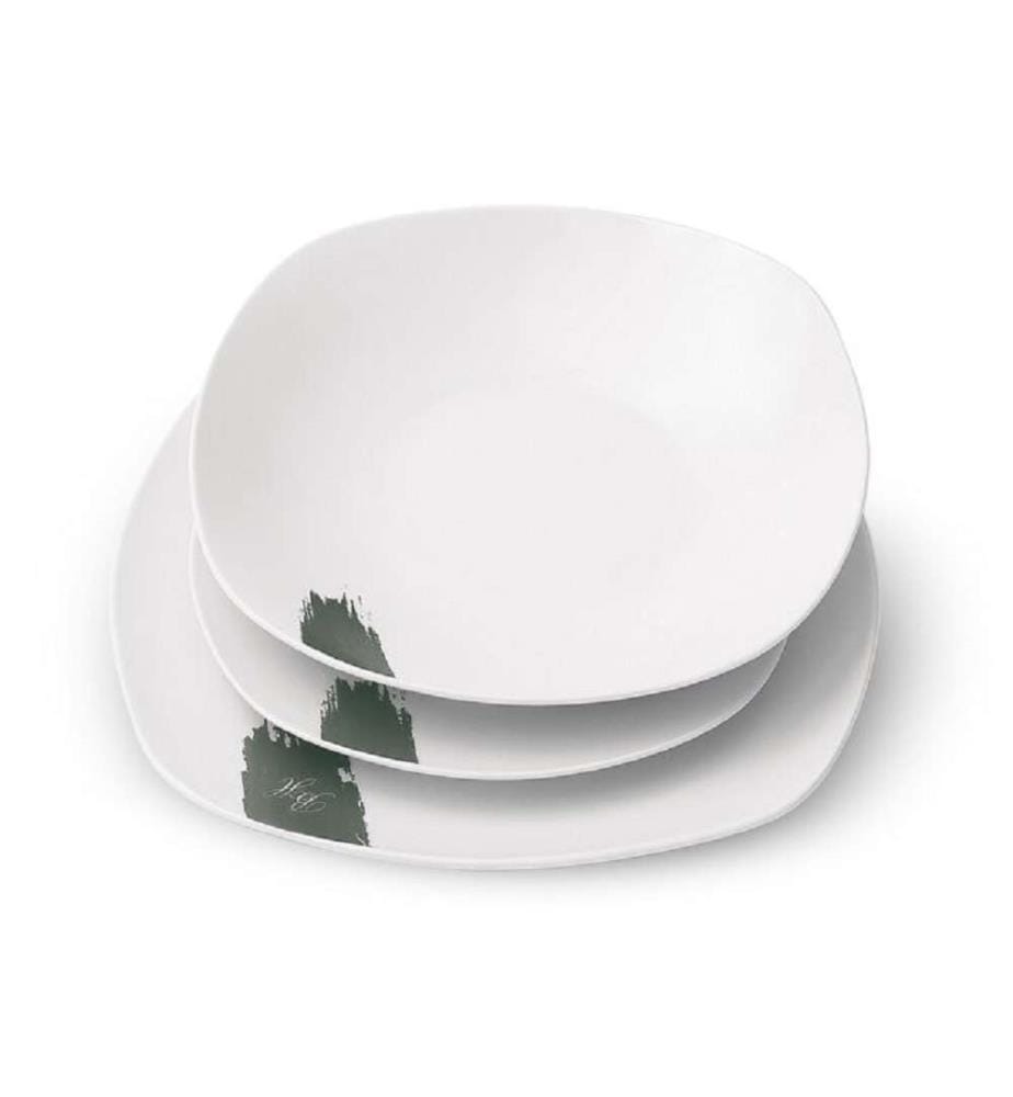 18-teiliges Tellerset, Matte Green Collection