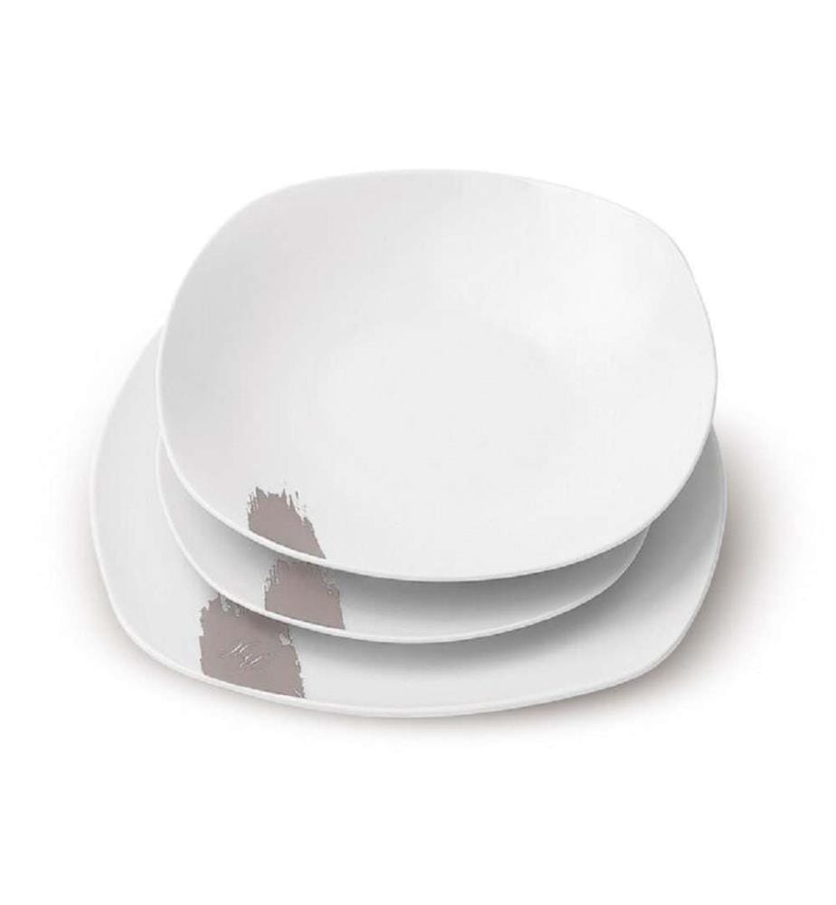 18-teiliges Tellerset, Taupe Collection