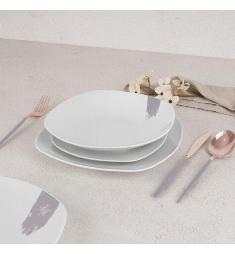 18-teiliges Tellerset, Taupe Collection