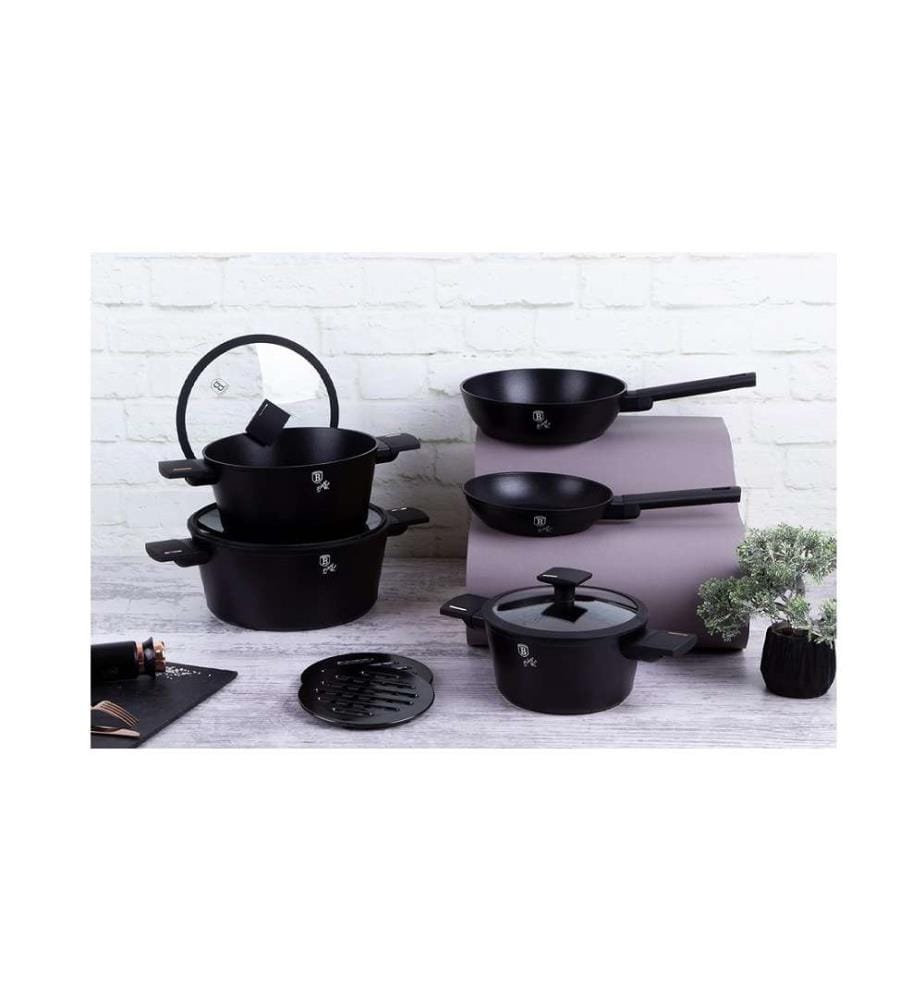 10-teiliges Kochgeschirr-Set, Matte Black Collection