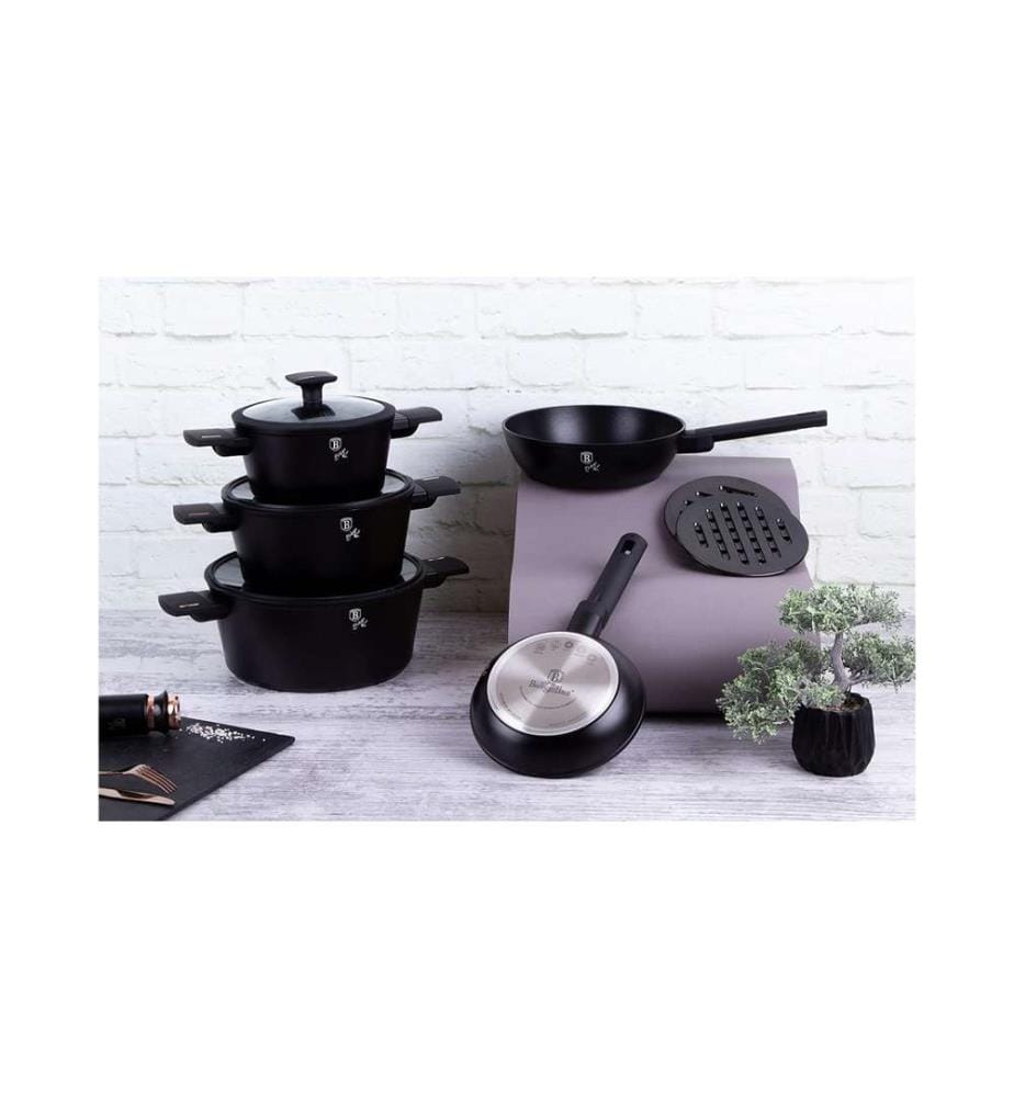 10-teiliges Kochgeschirr-Set, Matte Black Collection