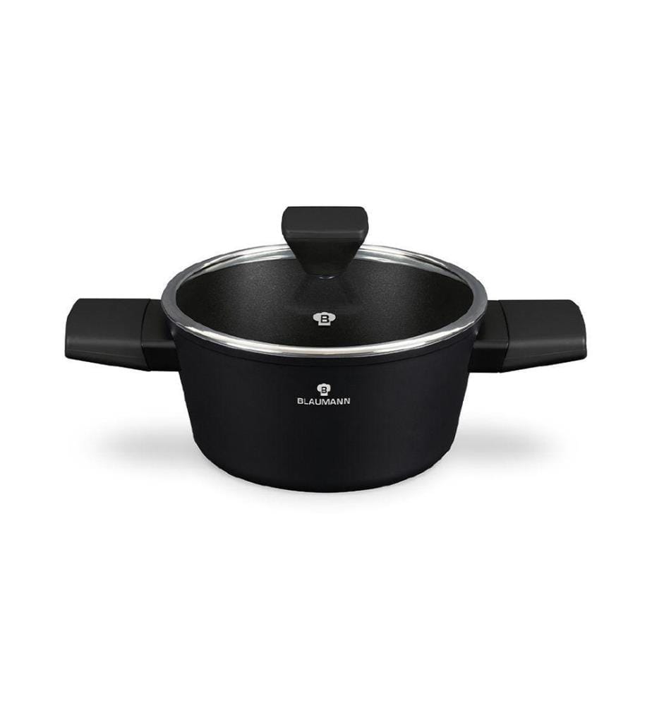 Kochtopf mit Deckel Ø 20Cm Schwarz Silber Kollektion