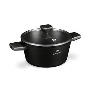Kochtopf mit Deckel Ø 24Cm Schwarz Silber Kollektion