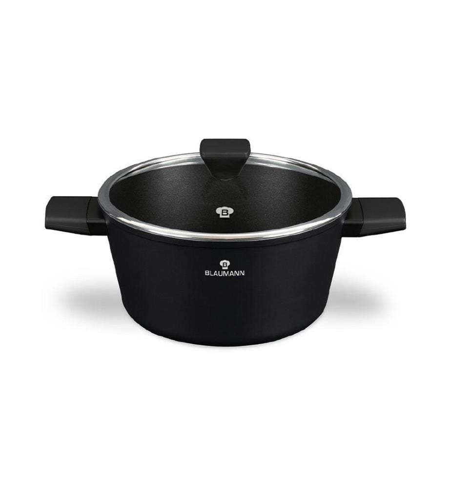 Kochtopf mit Deckel Ø 28Cm Schwarz Silber Kollektion