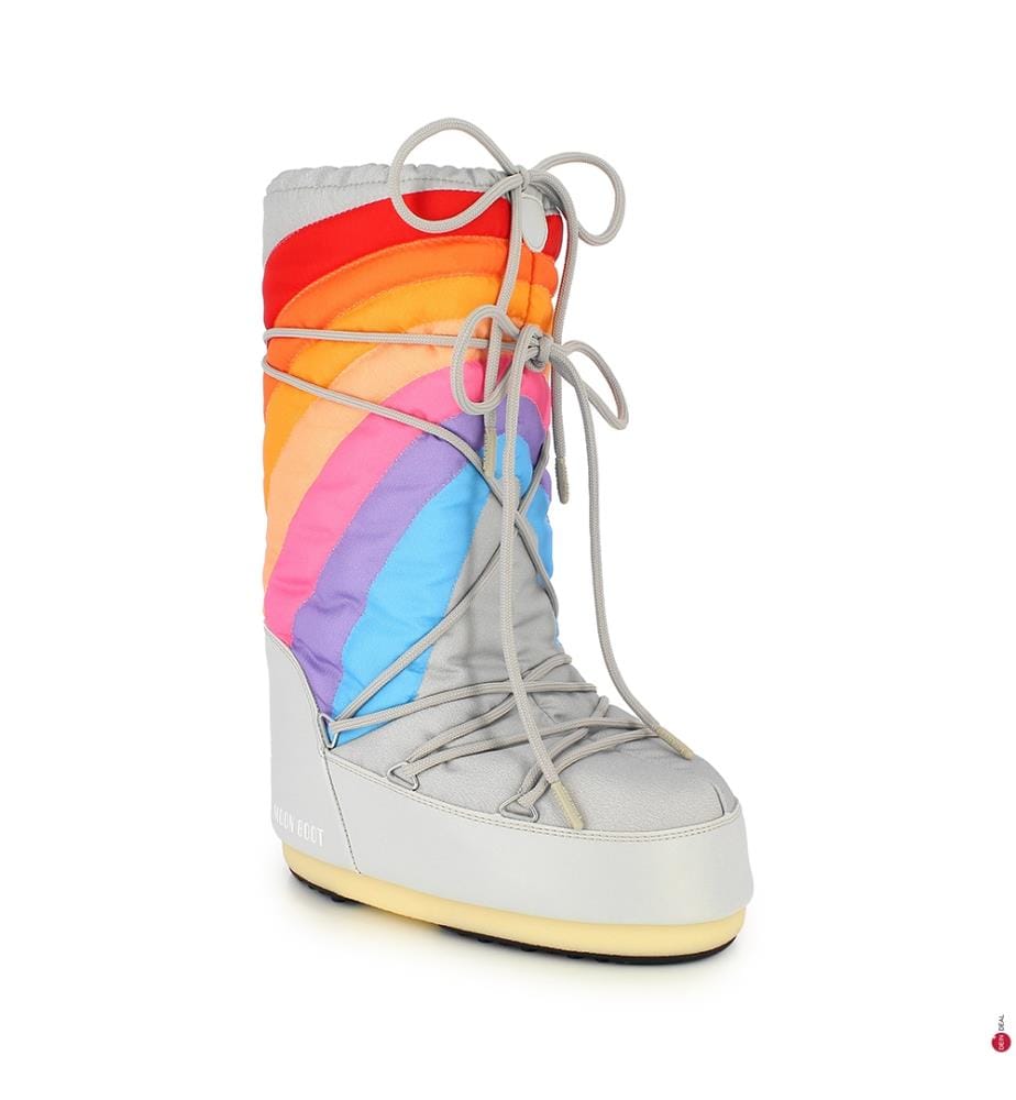 Après-Ski-Stiefel „Icon Rainbow“ – Gletscherblau/Rot