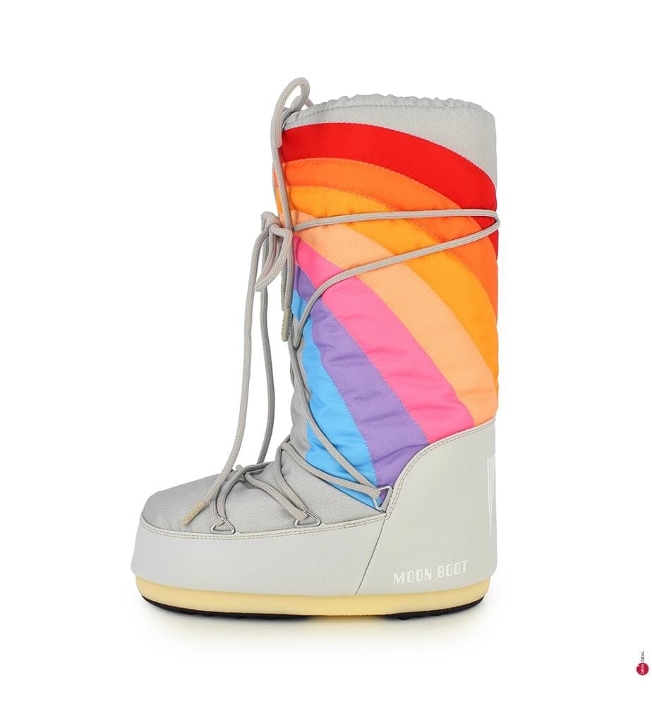 Après-Ski-Stiefel „Icon Rainbow“ – Gletscherblau/Rot