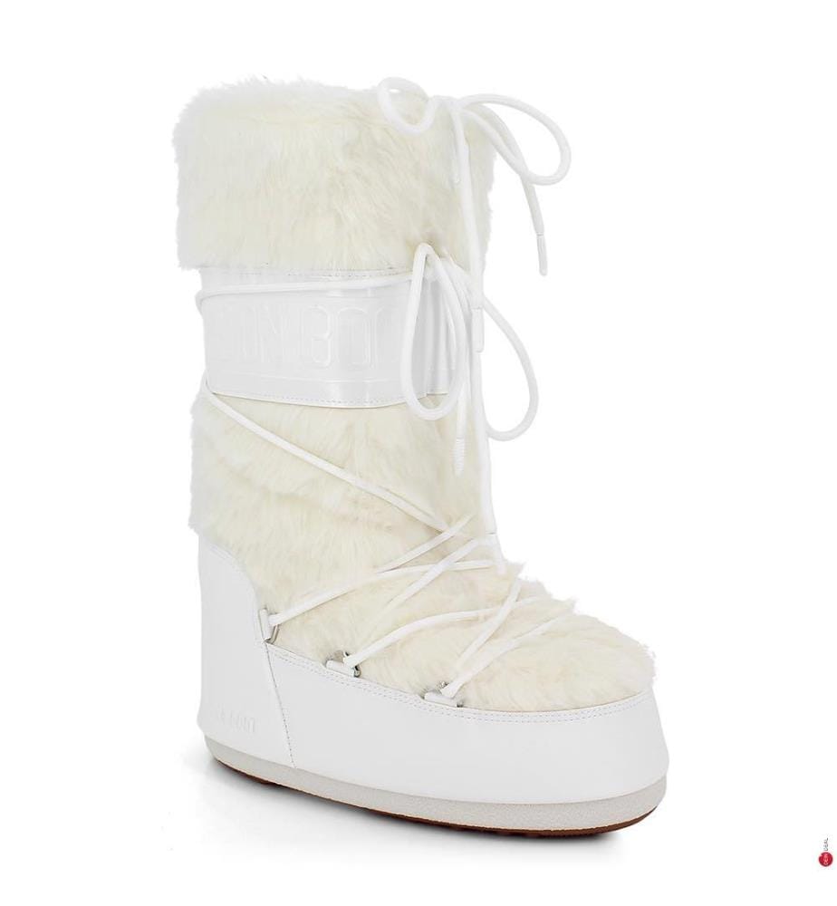 Icon-Stiefel aus Kunstfell – Weiss