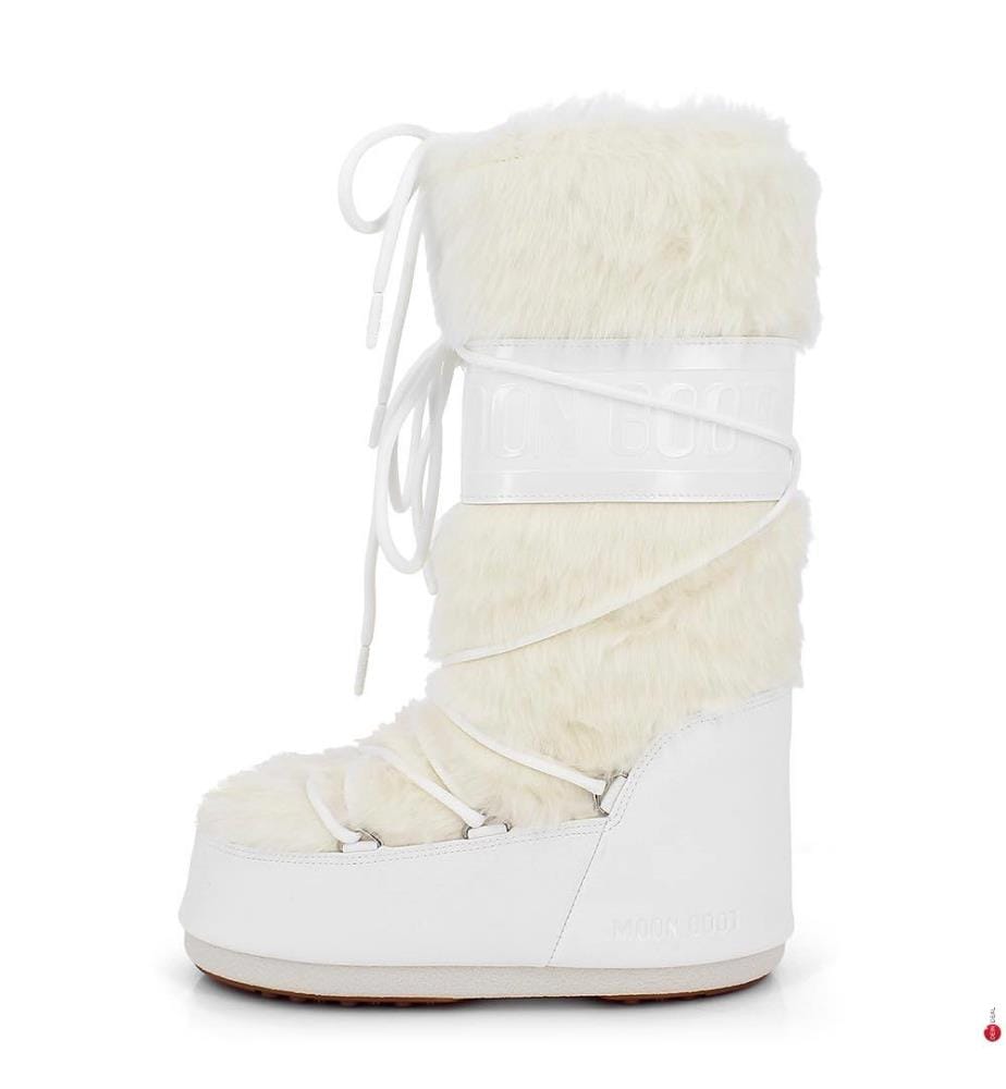 Icon-Stiefel aus Kunstfell – Weiss